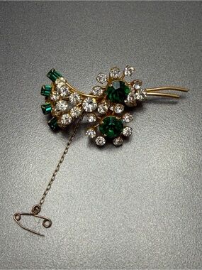 Vintage Austrian Brooch with Safety chain